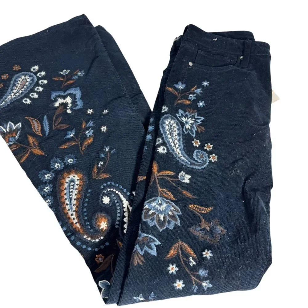 Driftwood‎ X Free People Women's NWT Farrah Moody Paisley Flare Pants Sz 25